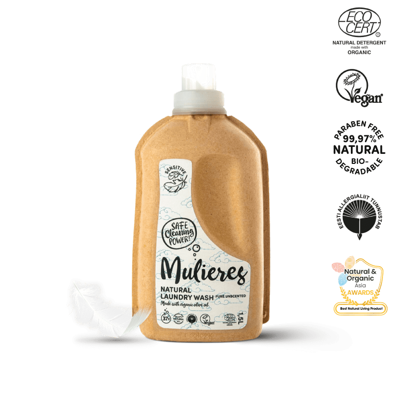 Mulieres Natural Laundry Wash Pure Unscented 1,5l