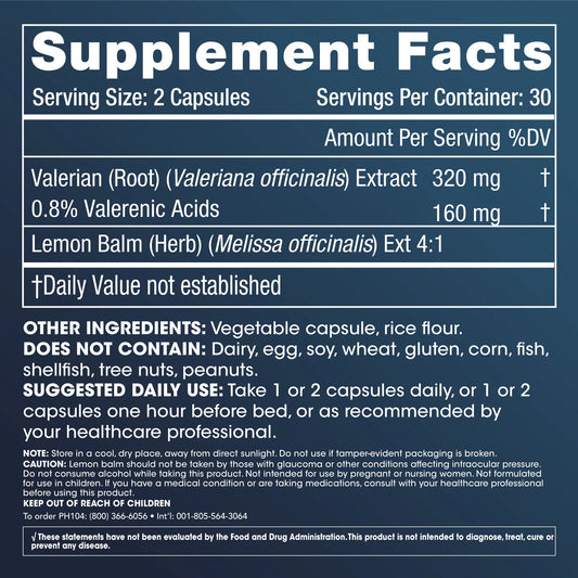 Prohealth Valerian with Lemon Balm 60 hylki