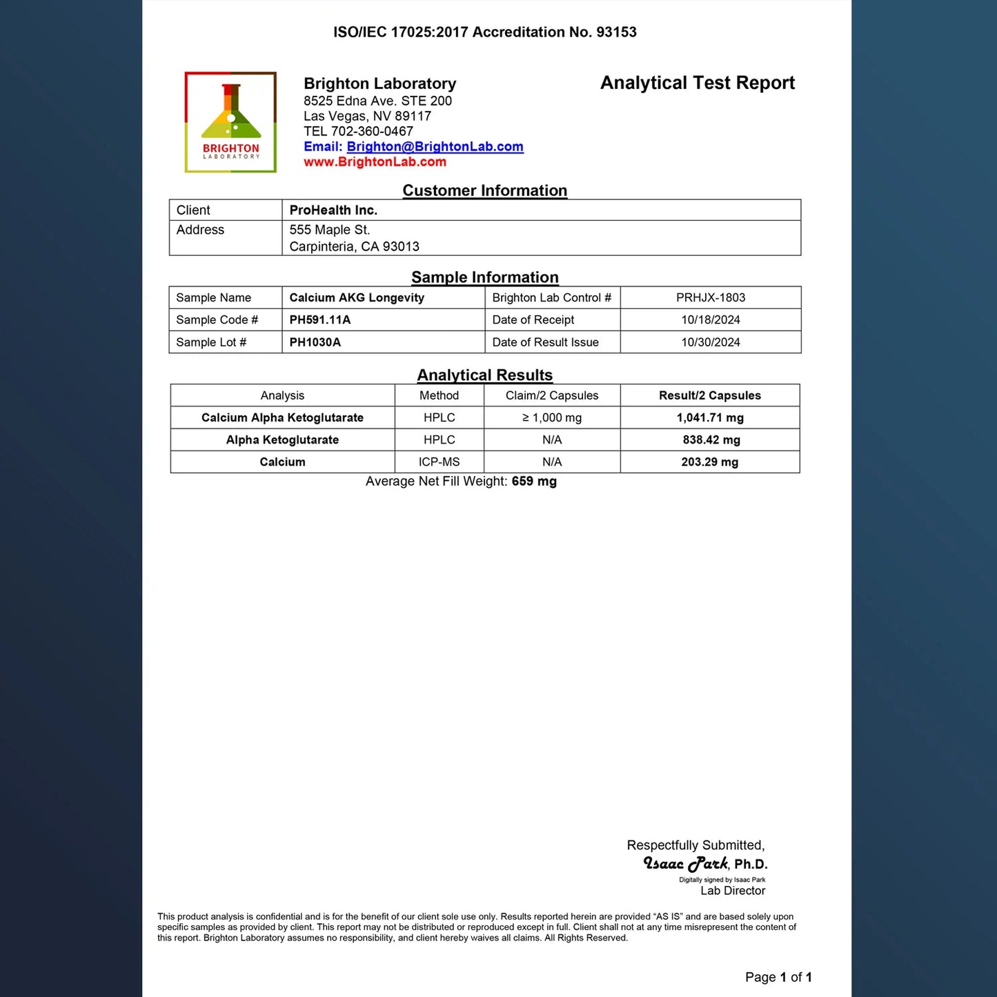Prohealth CaKG 60 hylki