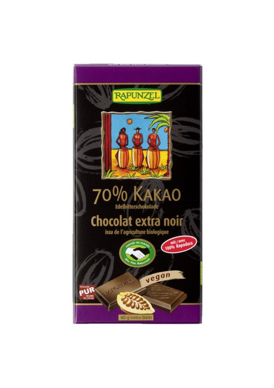 Rapunzel Dökkt 70% Súkkulaði m.Rapadura 80gr