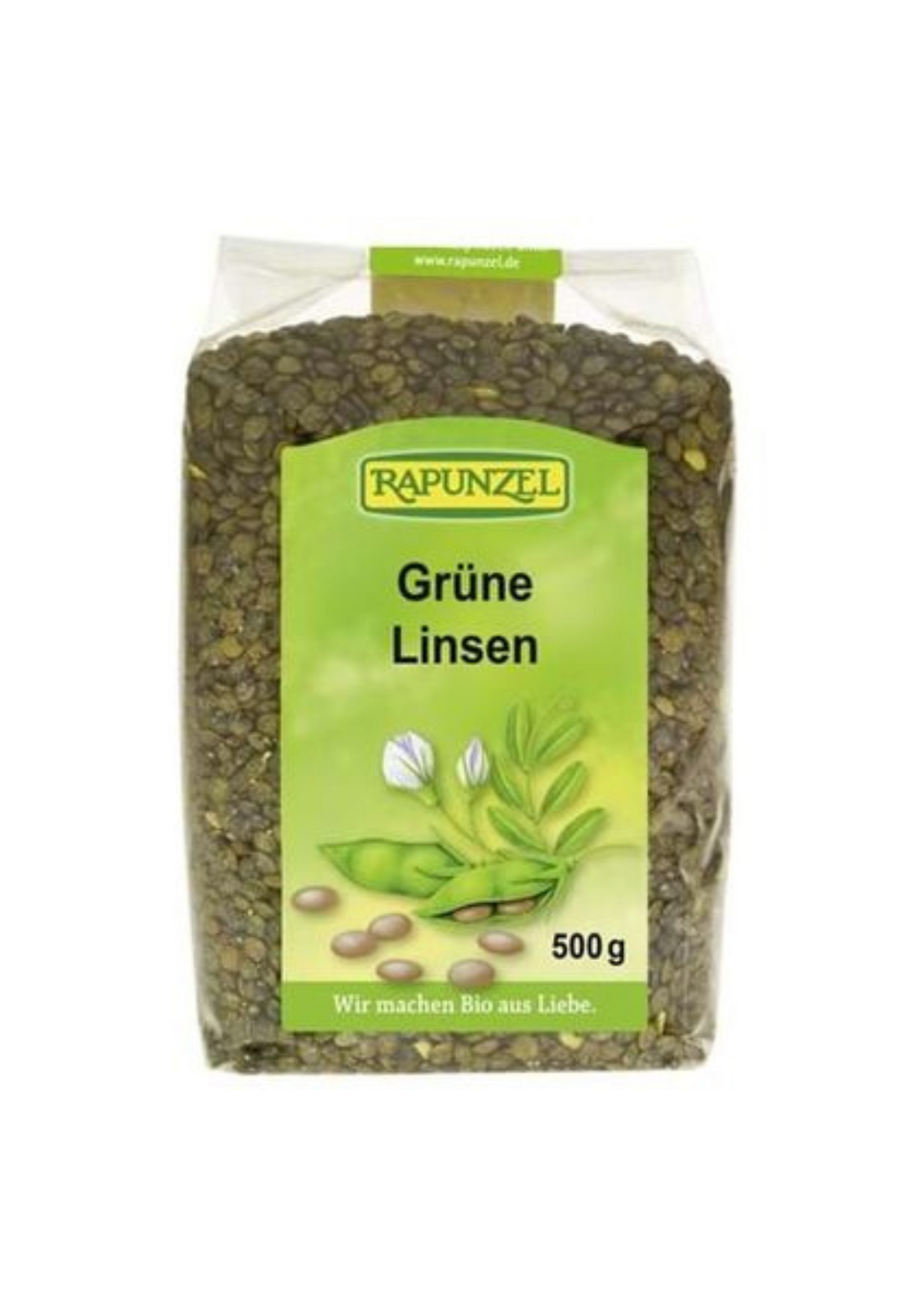 Rapunzel Grænar Linsubaunir 500gr (M)