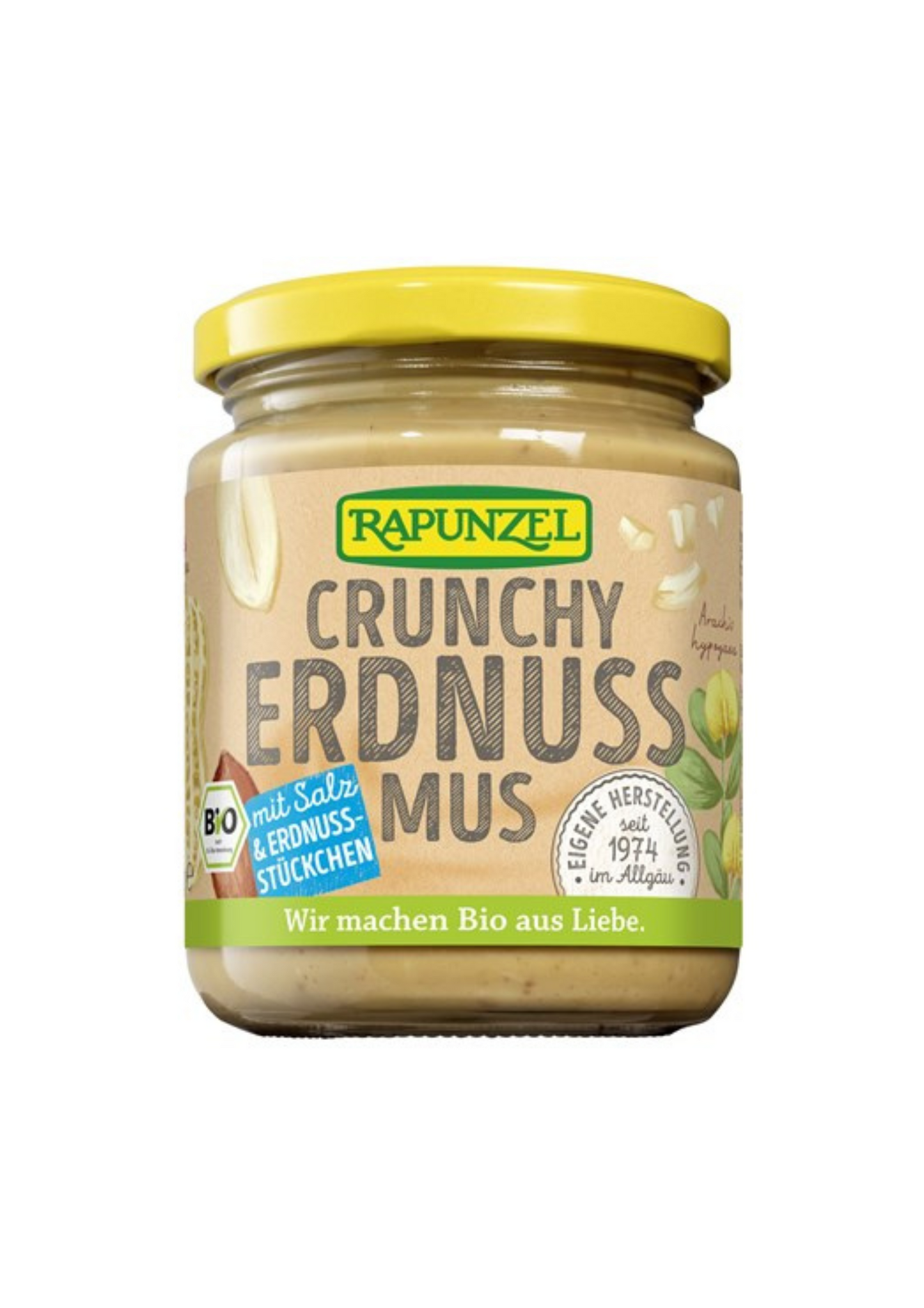 Rapunzel Jarðhnetusmjör Crunchy m.salti 250gr (GBM)